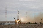 С космодрома Байконур стартовала ракета "Союз"