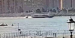 Столкновение катера и теплохода произошло в Малой Неве